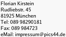 F. Kirstein, Anschrift ueber Whois Datenbank oder durch aktivieren der Bild-Anzeige verfuegbar